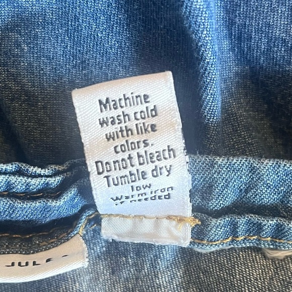 Sincerely Jules Wide Leg Denim Romper Size Small - Picture 8 of 9